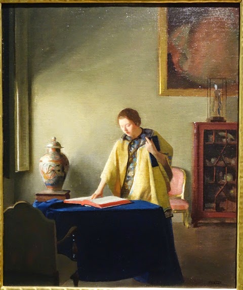 William mc Woman with Book by William McGregor Paxton, c. 1910, oil on.JPG